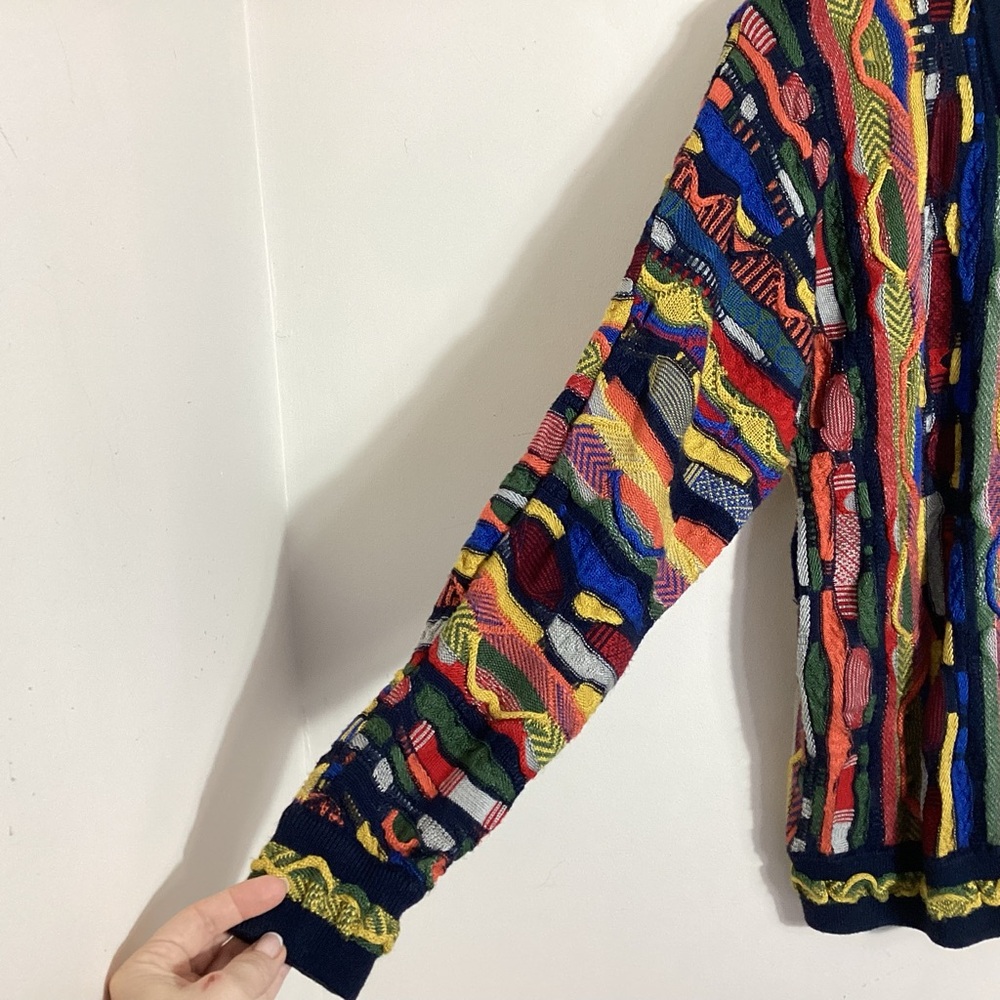 Coogi Style Women’s 3D Knit Boyfriend Cardigan L/XL - Picture 9 of 16
